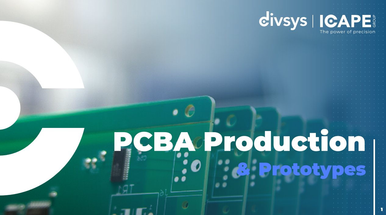 Work with DIVSYS for Indianapolis PCB Manufacturing PCBA Production & Prototypes DIVSYS ICAPE image shows printed circuit board materials
